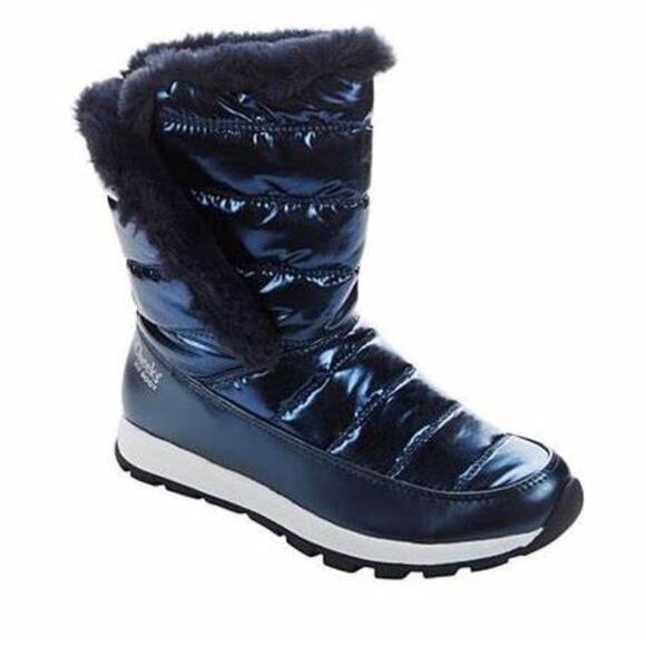 Tony Little Cheeks Fit Body Cushioned Gel Insole Puffer Boots Women’s 12 Navy - Picture 1 of 12